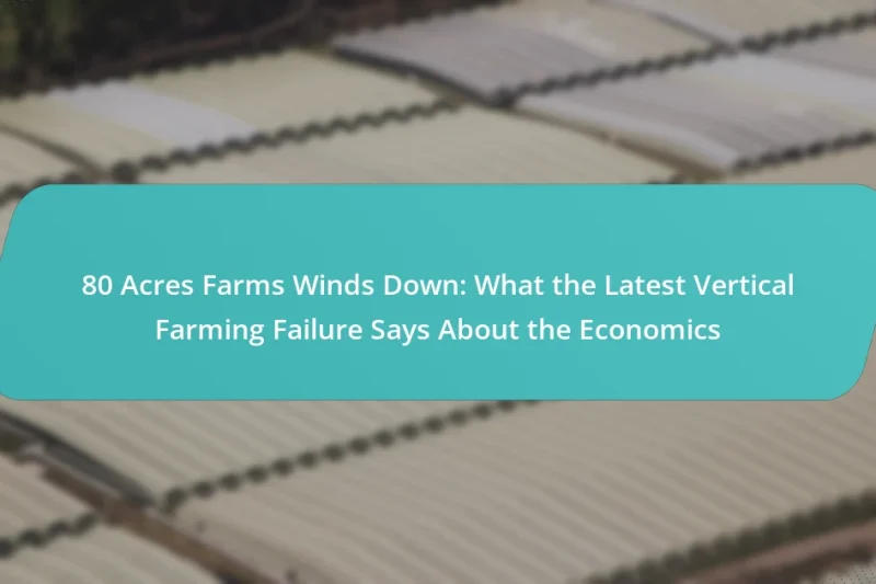 80 Acres Farms Winds Down: What the Latest Vertical Farming Failure Says About the Economics