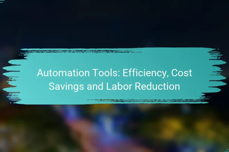 Automation Tools: Efficiency, Cost Savings and Labor Reduction