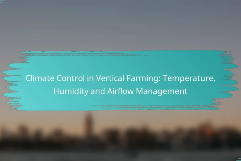 Climate Control in Vertical Farming: Temperature, Humidity and Airflow Management