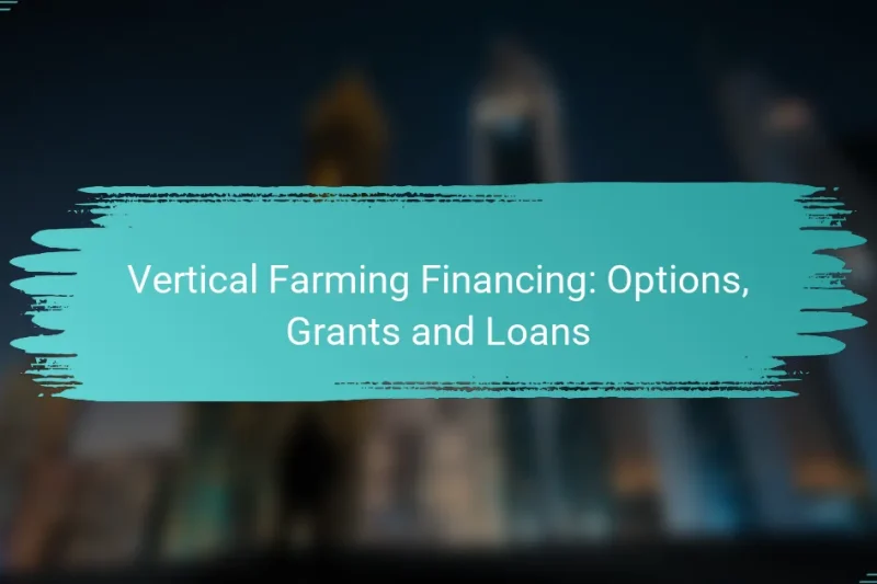 Vertical Farming Financing: Options, Grants and Loans