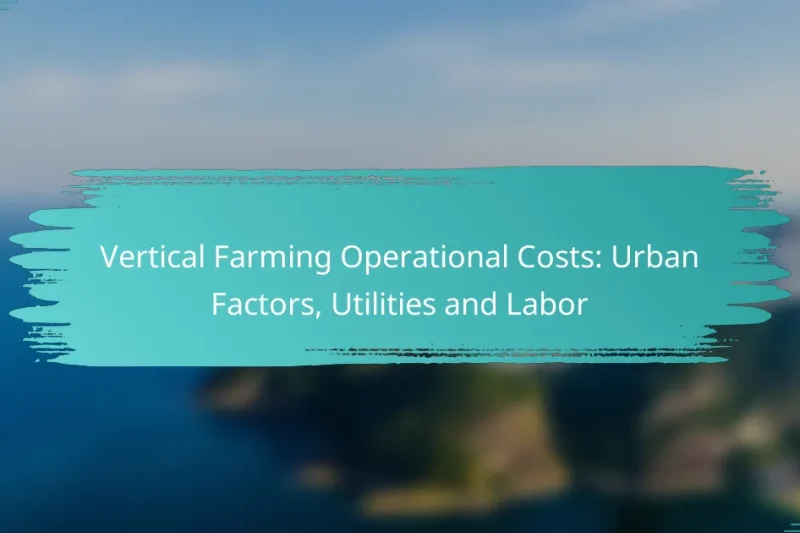Vertical Farming Operational Costs: Urban Factors, Utilities and Labor