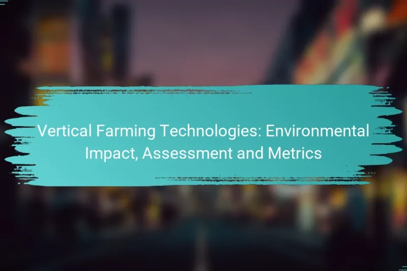 Vertical Farming Technologies: Environmental Impact, Assessment and Metrics