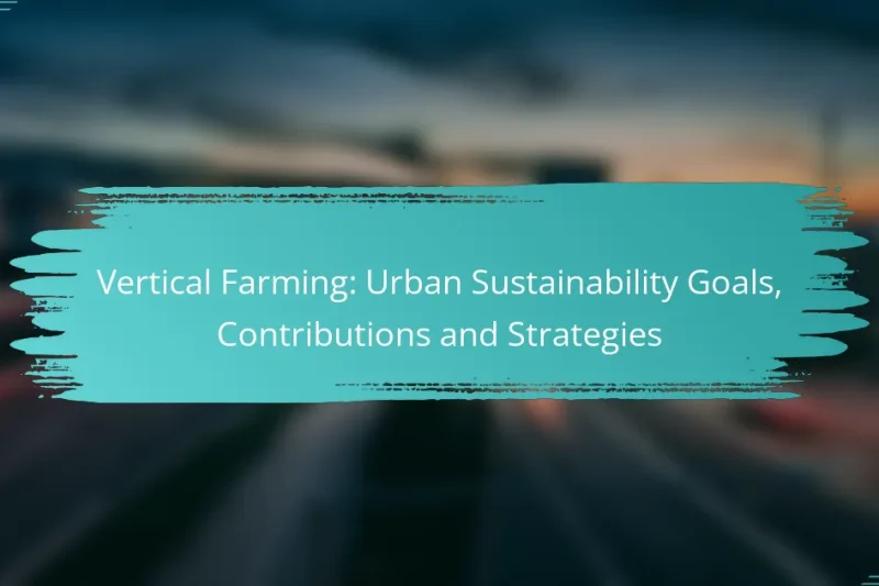 Vertical Farming: Urban Sustainability Goals, Contributions and Strategies