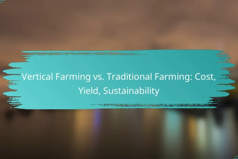 Vertical Farming vs. Traditional Farming: Cost, Yield, Sustainability