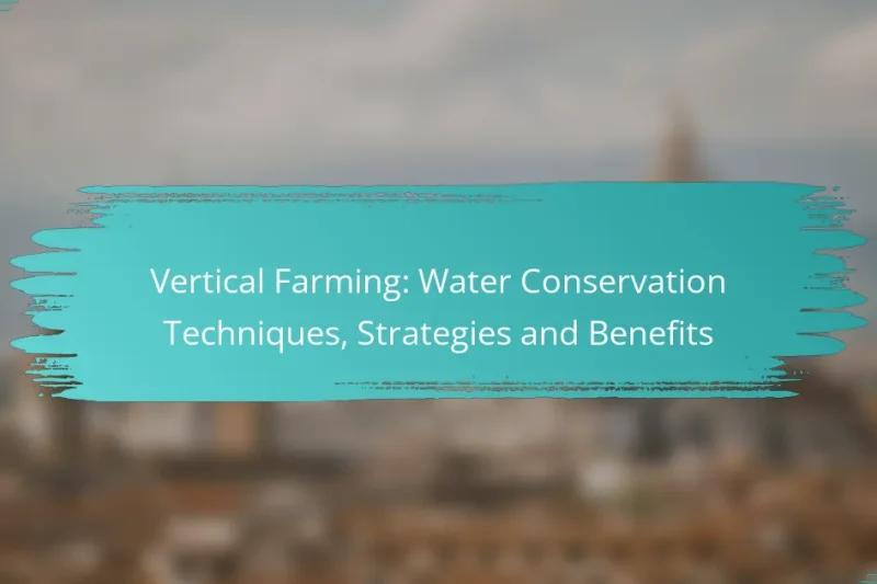 Vertical Farming: Water Conservation Techniques, Strategies and Benefits