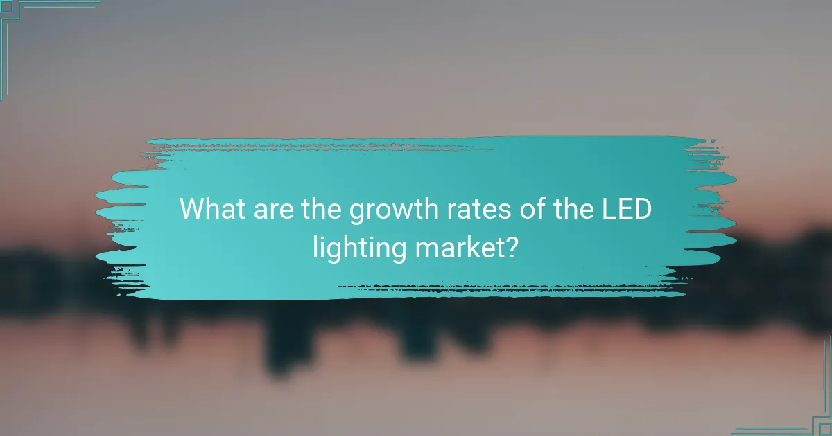 What are the growth rates of the LED lighting market?
