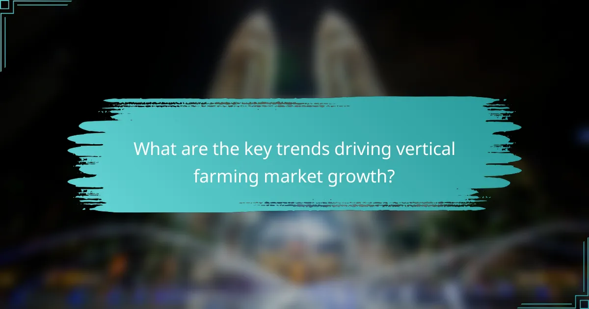 What are the key trends driving vertical farming market growth?